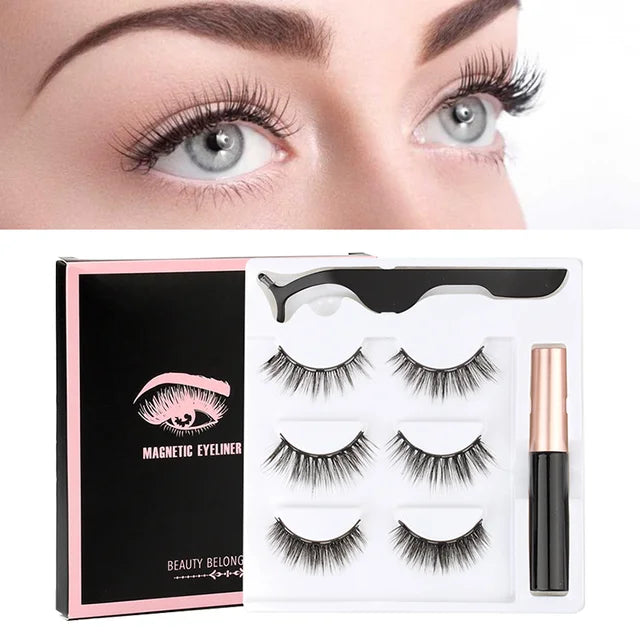 3D Magnetic False Eyelashes: