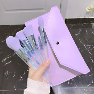 10-Piece Purple Makeup Brush Set